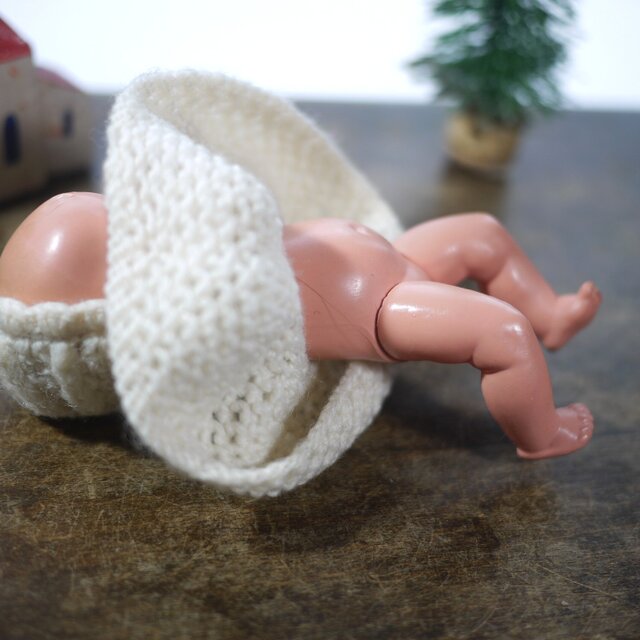 シルトクレート ニットドレスの赤ちゃん 13cm ドイツ ヴィンテージ
