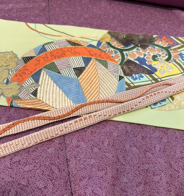 昭和初期アンティーク名古屋帯 アンティーク手描き名古屋帯アップサイクル品 | iichi 日々の暮らしを