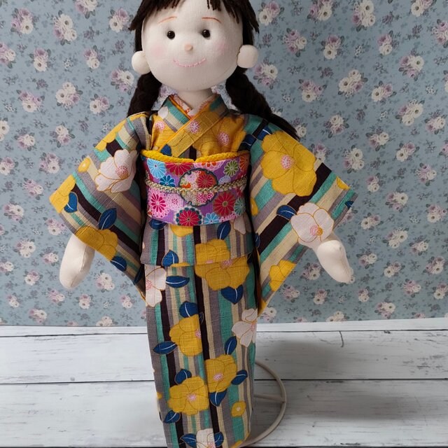 着せ替え人形用平安装束20260603 着せ替え人形の服 ㊲ 着物 <春まつ雪うさぎ>のコピー | iichi 日々の