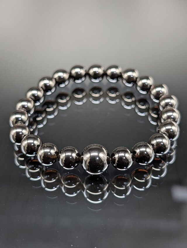 パワーストーン】モリオン(黒水晶) 8mm 親玉12mm ブレスレット