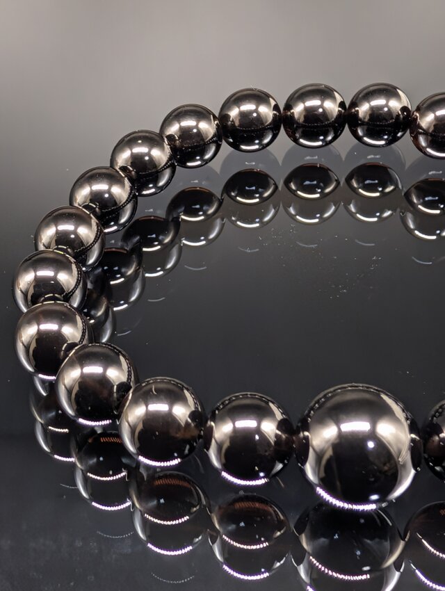 パワーストーン】モリオン(黒水晶) 8mm 親玉12mm ブレスレット