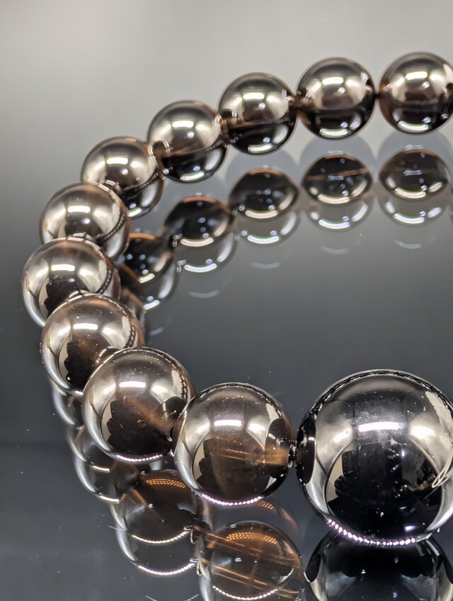 パワーストーン】モリオン(黒水晶) 10mm 親玉14mm ブレスレット