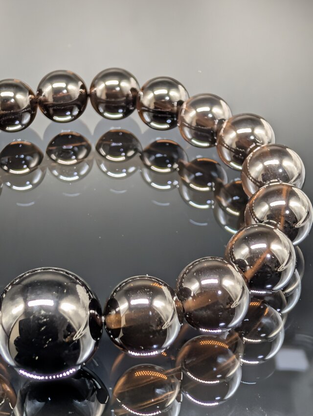 パワーストーン】モリオン(黒水晶) 10mm 親玉14mm ブレスレット
