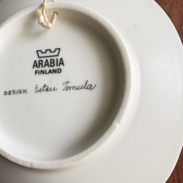 Arabia　ボタニカ　Convallaria majalis　ミニプレート ARABIA Botanica ⋆༶⠜アラビア ボタニカ 黄色のお花の小さなウォール