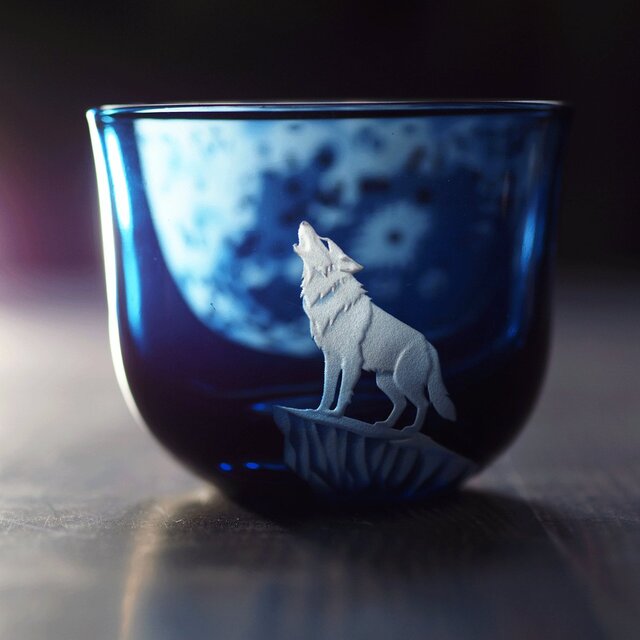 冷茶・ぐい吞み「月狼」 | iichi 日々の暮らしを心地よくする