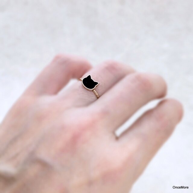 これも可愛い！白猫または黒猫のリング | iichi 日々の暮らしを