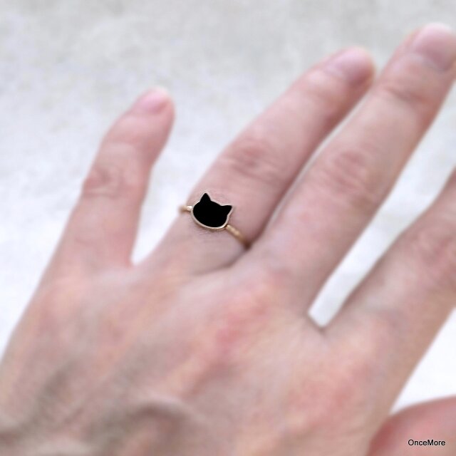 これも可愛い！白猫または黒猫のリング | iichi 日々の暮らしを