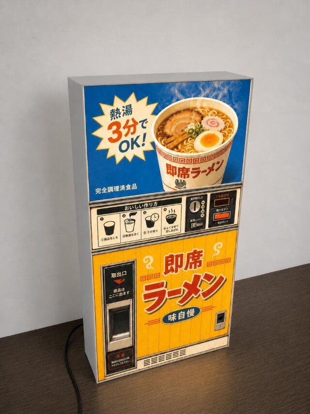 オーダー無料】即席ラーメン カップラーメン 自動販売機風 面白 昭和