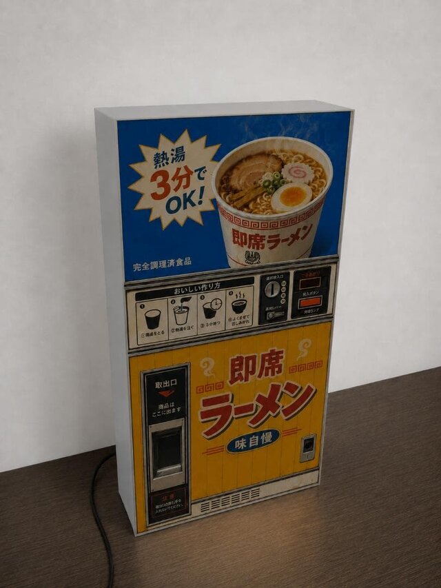 オーダー無料】即席ラーメン カップラーメン 自動販売機風 面白 昭和