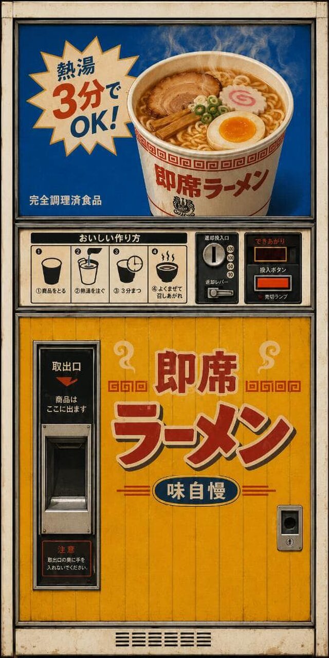 【オーダー無料】即席ラーメン 自動販売機 レトロ 看板 置物 雑貨 ライトBOX オーダー無料】即席ラーメン カップラーメン 自動販売機風 面白 昭和