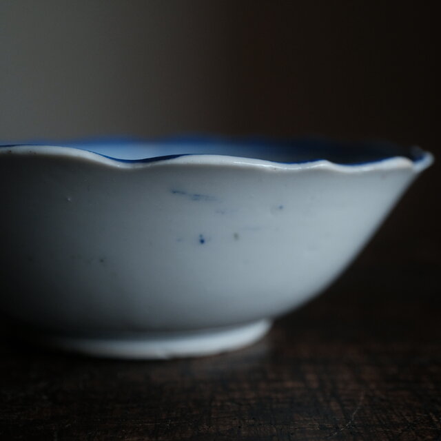 千鳥に風景◇花と蝶々 時代物 松文印判金彩膾皿 骨董・antiques 古民家