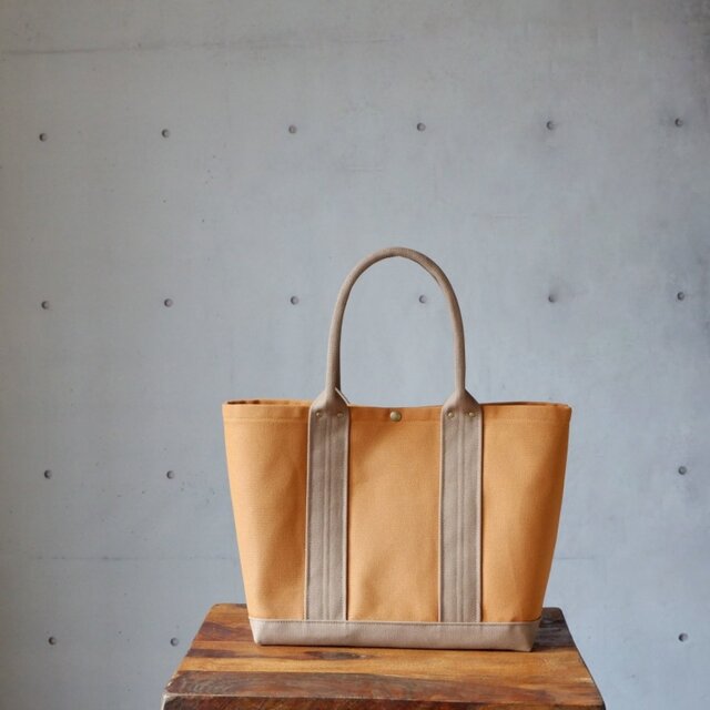 A4トート〈classic〉オレンジブラウン×モカ | iichi 日々の暮らしを