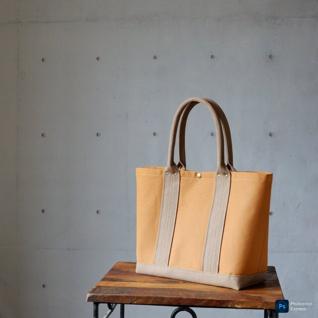A4トート〈classic〉オレンジブラウン×モカ | iichi 日々の暮らしを
