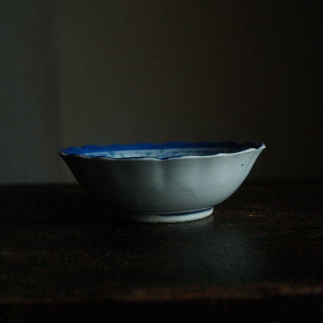 千鳥に風景◇花と蝶々。時代物 松文印判金彩膾皿 骨董・antiques 古