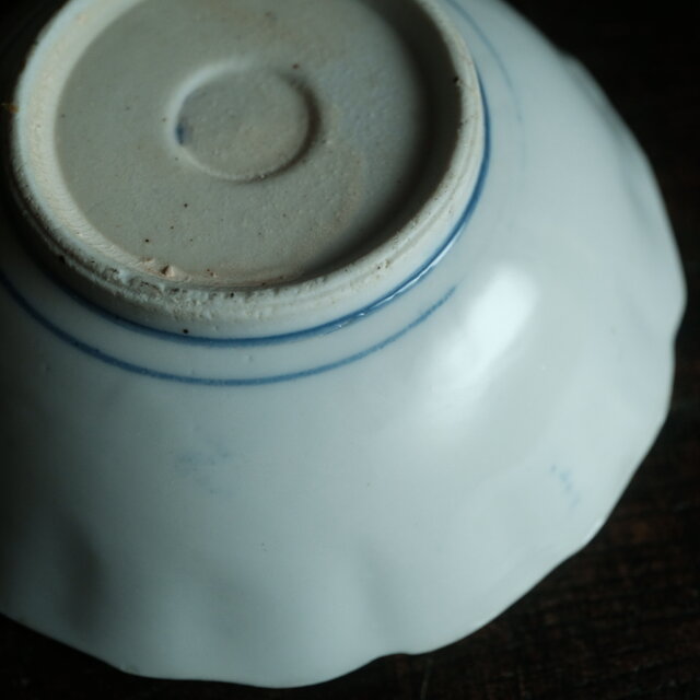 千鳥に風景◇花と蝶々。時代物 松文印判金彩膾皿 骨董・antiques 古
