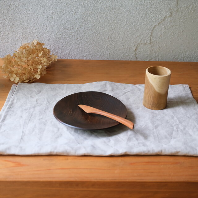 リネンのキッチンクロス｜ベージュ｜ループ付き | iichi 日々の暮らし