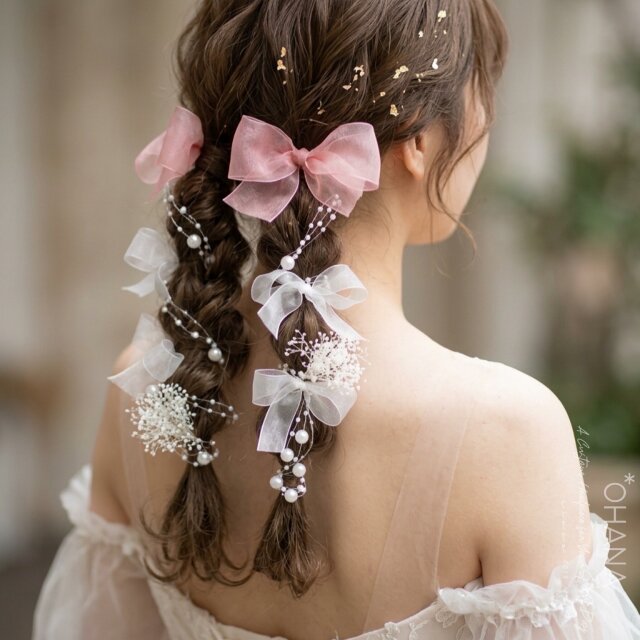 甘ふわ • ガーリー いちごミルク】成人式 卒業式 髪飾り| 袴 振袖 結婚