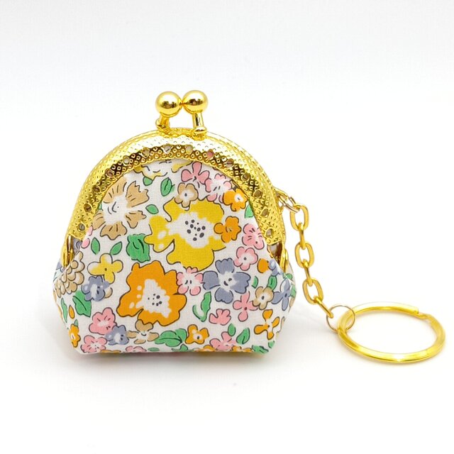 リバティ ミニがま口キーホルダー 5cm口金 アクセサリーケース コイン
