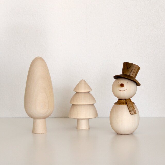 雪だるまとツリー クリスマスオブジェ 大きいサイズ | iichi 日々の