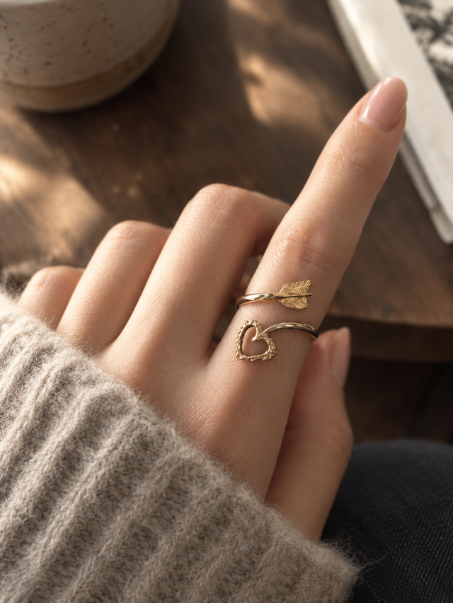 Love arrow ring（sv*K18GP）ハートの矢☆リング | iichi 日々の暮らし