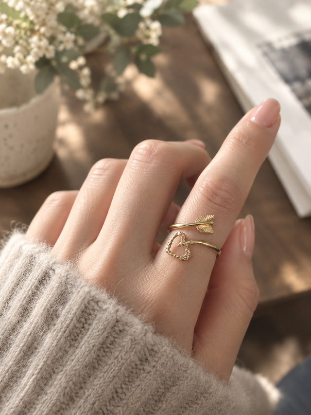 Love arrow ring 2（sv*K18GP）ハートの矢☆リング | iichi 日々の