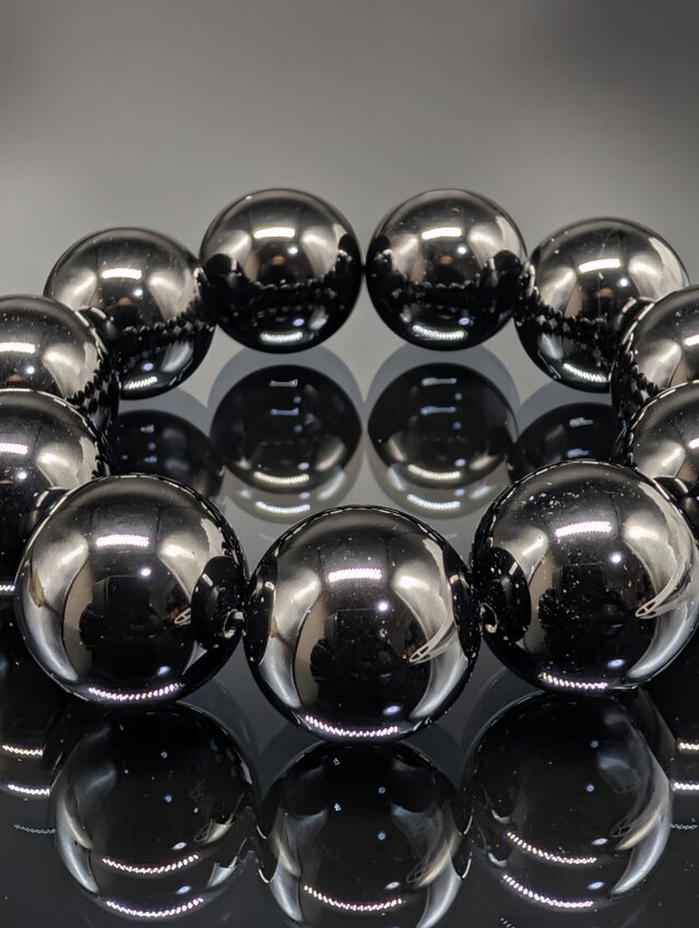 パワーストーン】モリオン(黒水晶) 18mm ブレスレット 【強力守護