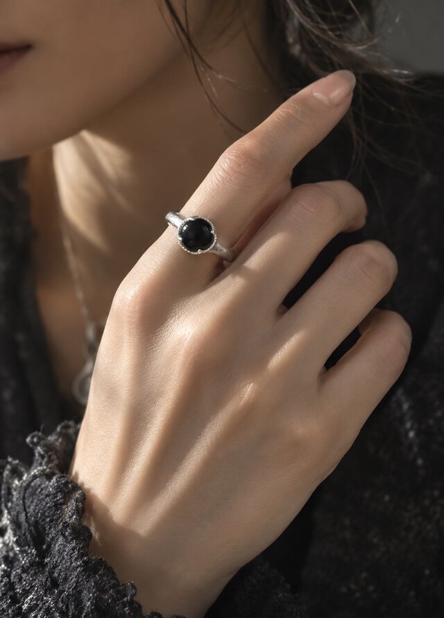一点物☆Onyx silver ring(SV) オニキス シルバー リング | iichi 日々