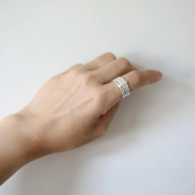 Karen silver ring / 5連 | iichi 日々の暮らしを心地よくする