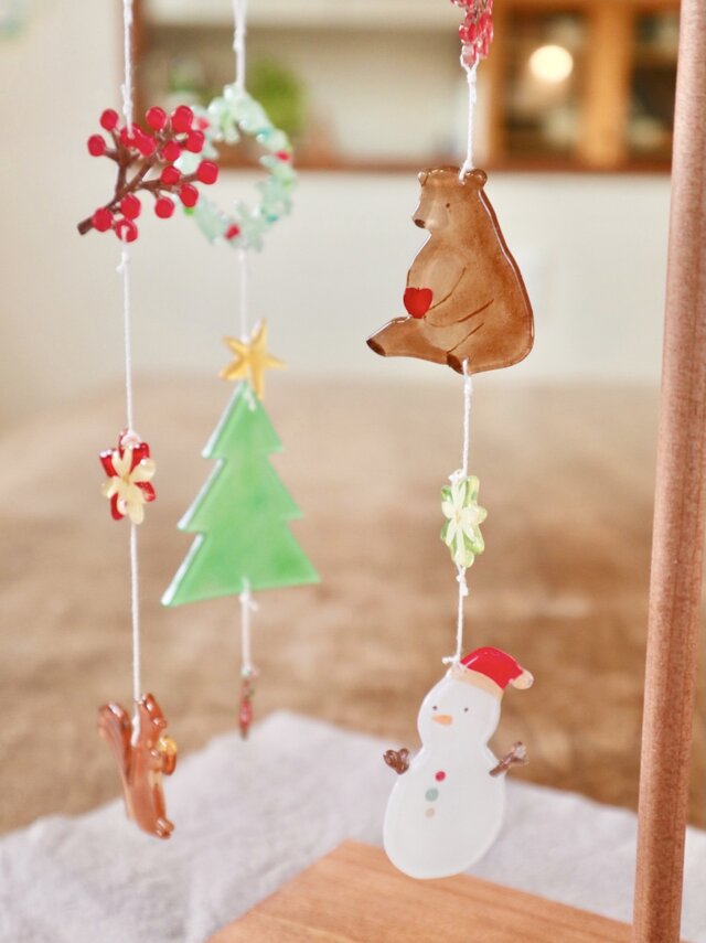 卓上ミニモビール・森のクリスマスパーティー | iichi 日々の暮らしを