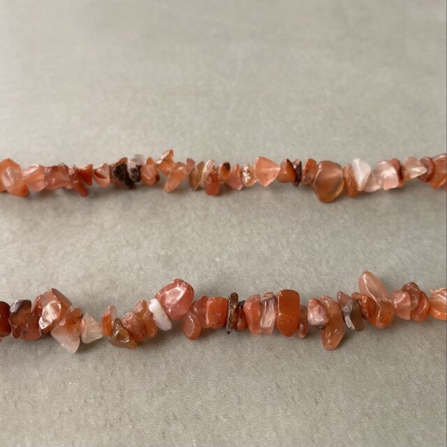 Vintage 70s-80s USA retro natural stone carnelian necklace | iichi