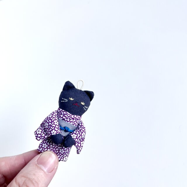 きもの猫 バッグチャーム | iichi 日々の暮らしを心地よくする