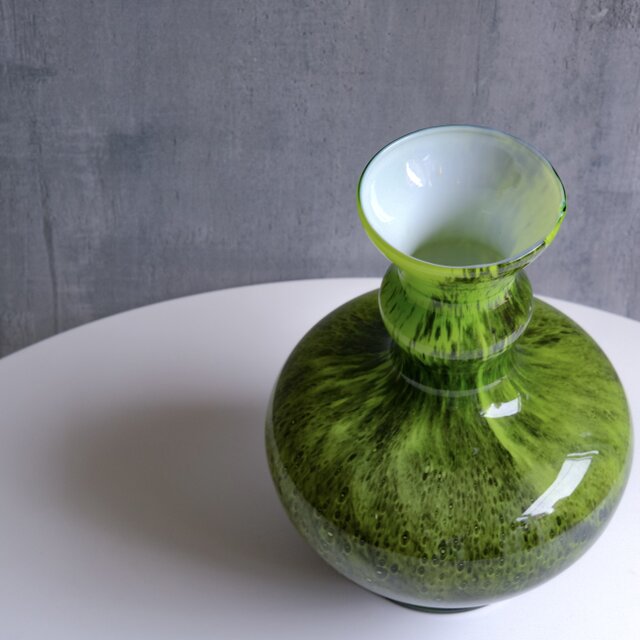 Opaline Florence Vintage Glass Vase / イタリア製 / ヴィンテージ