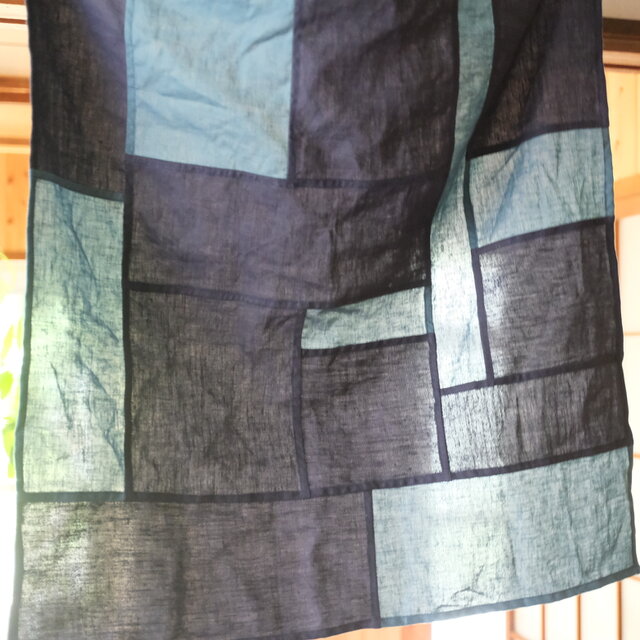 リネンパッチワーククロス60｜navy & blue green | iichi 日々の暮らし