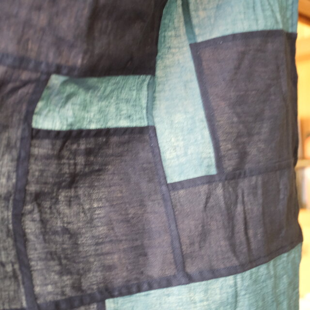 リネンパッチワーククロス60｜navy & blue green | iichi 日々の暮らし