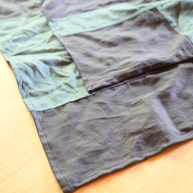 リネンパッチワーククロス60｜navy & blue green | iichi 日々の暮らし