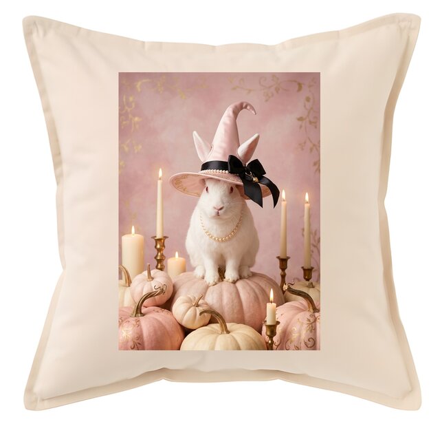 うさぎ（ニュージーランドホワイト）クッション 45cm ハロウィン限定
