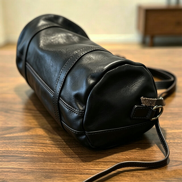専用品　筒型　ボストンバッグ•ショルダーバックコンパクト•ミニ財布　ハンドメイド 本革 2way 筒型ミニボストン｜斜め掛けショルダーバッグ 牛革