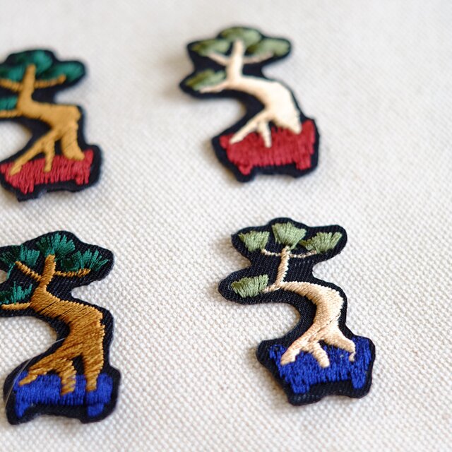 刺繍ワッペン/盆栽 | iichi 日々の暮らしを心地よくするハンドメイドや