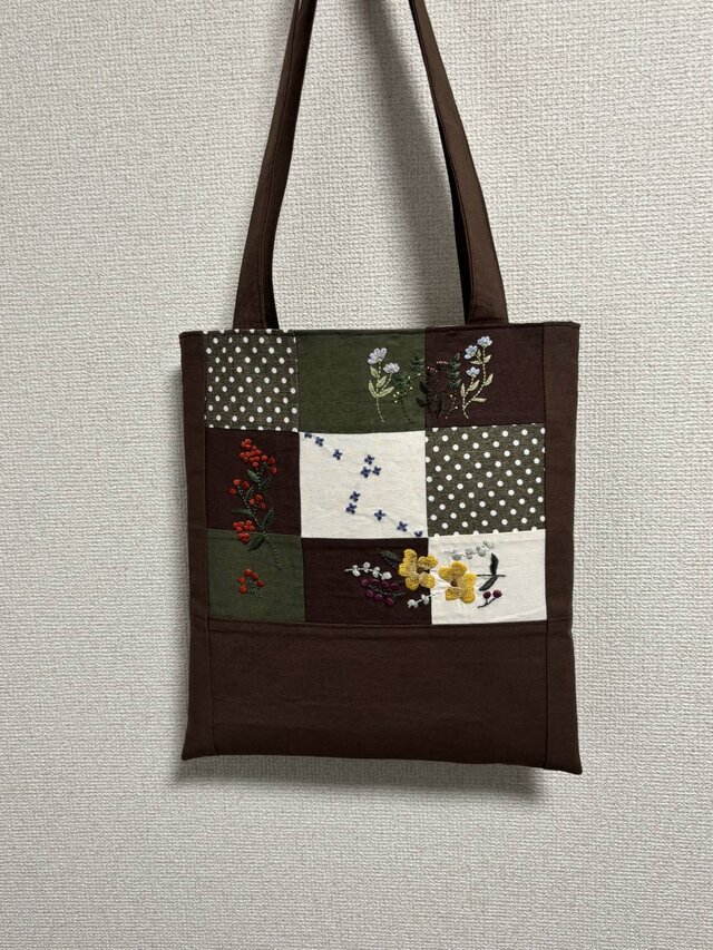 パッチワーク風トートバッグ／刺繍トート | iichi 日々の暮らしを