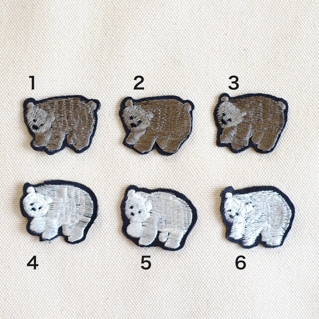 刺繍ワッペン/くま | iichi 日々の暮らしを心地よくするハンドメイドや