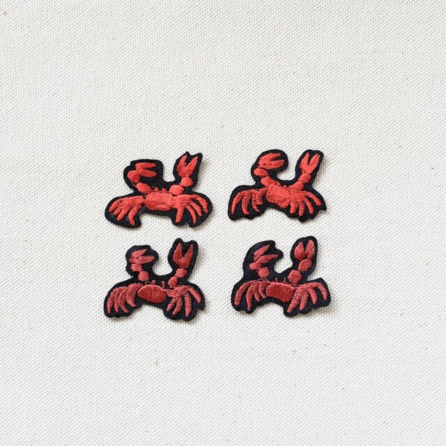刺繍ワッペン/カニ | iichi 日々の暮らしを心地よくするハンドメイドや