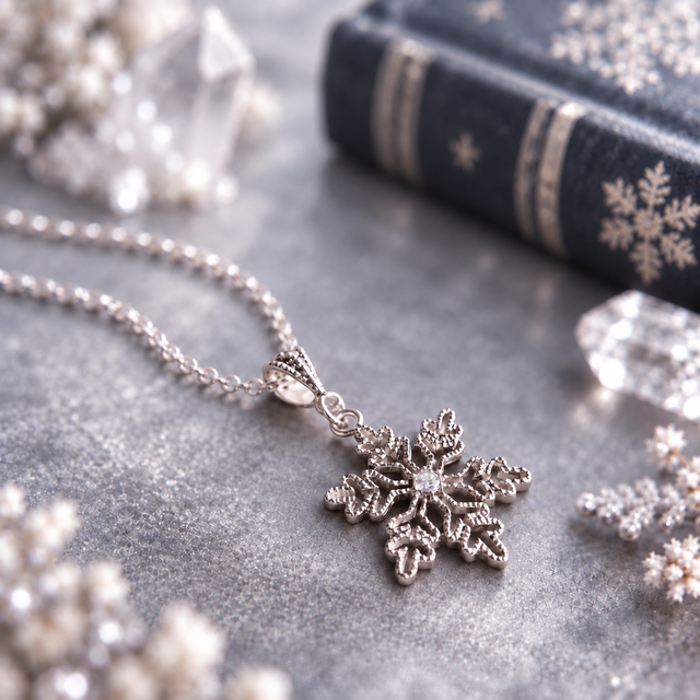 SNOW 雪の結晶のロングネックレス | iichi 日々の暮らしを心地よくする