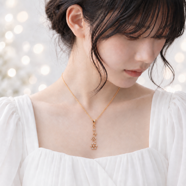 SNOW 14kgf 雪の結晶のピアス ゴールドフィルド | iichi 日々の暮らし