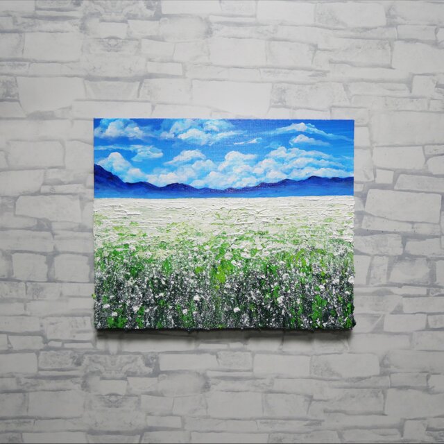 秋のインテリア】油絵 絵画【エターナル・ホワイト】癒しの風景画 原画
