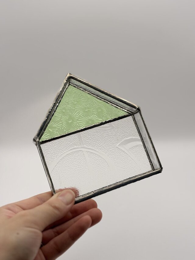 送料込み】ステンドグラスのおうちトレー （グリーン）｜暮らしに
