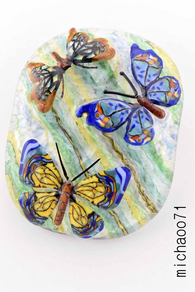 蝶のガラスペンダント｜Butterfly Glass Pendant 13570-501 作家作品