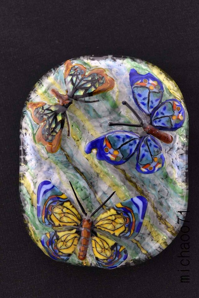 蝶のガラスペンダント｜Butterfly Glass Pendant 13570-501 作家作品