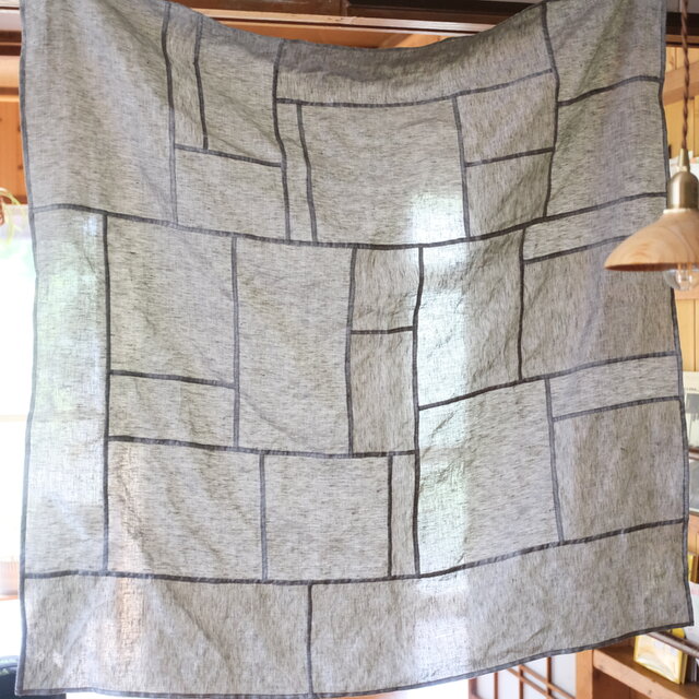 リネンパッチワーククロス｜gray | iichi 日々の暮らしを心地よくする
