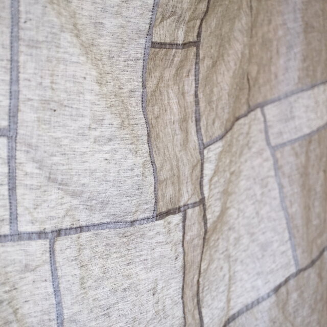 リネンパッチワーククロス｜gray | iichi 日々の暮らしを心地よくする