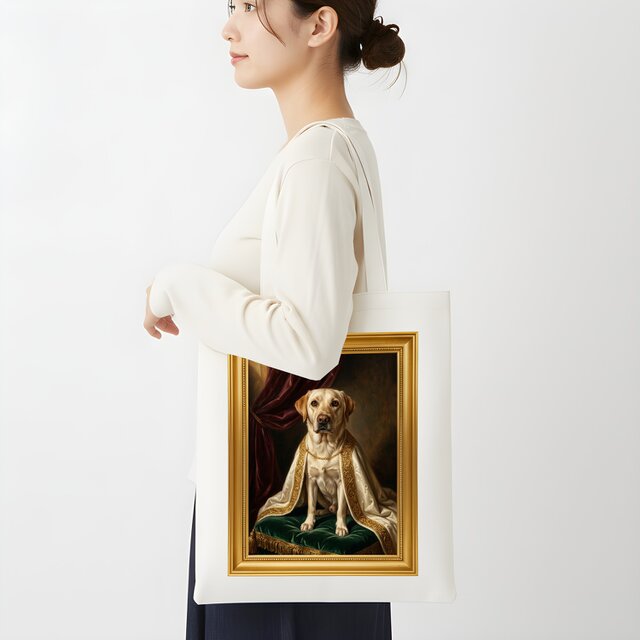 犬（ラブラドールレトリバー）トートバッグ ルネサンス風カラーアート